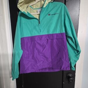 Champion Teal and Purple Windbreaker